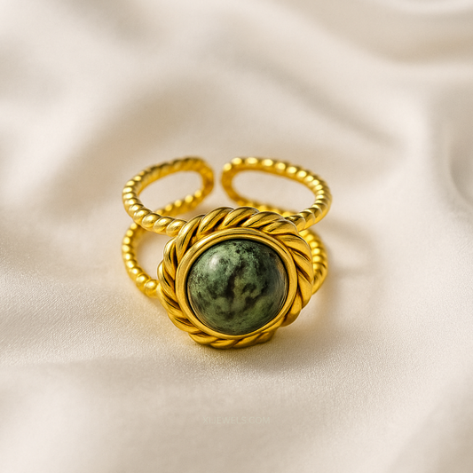GREEN STONE RING FOR WOMEN ONLINE IN DUBAI | UAE