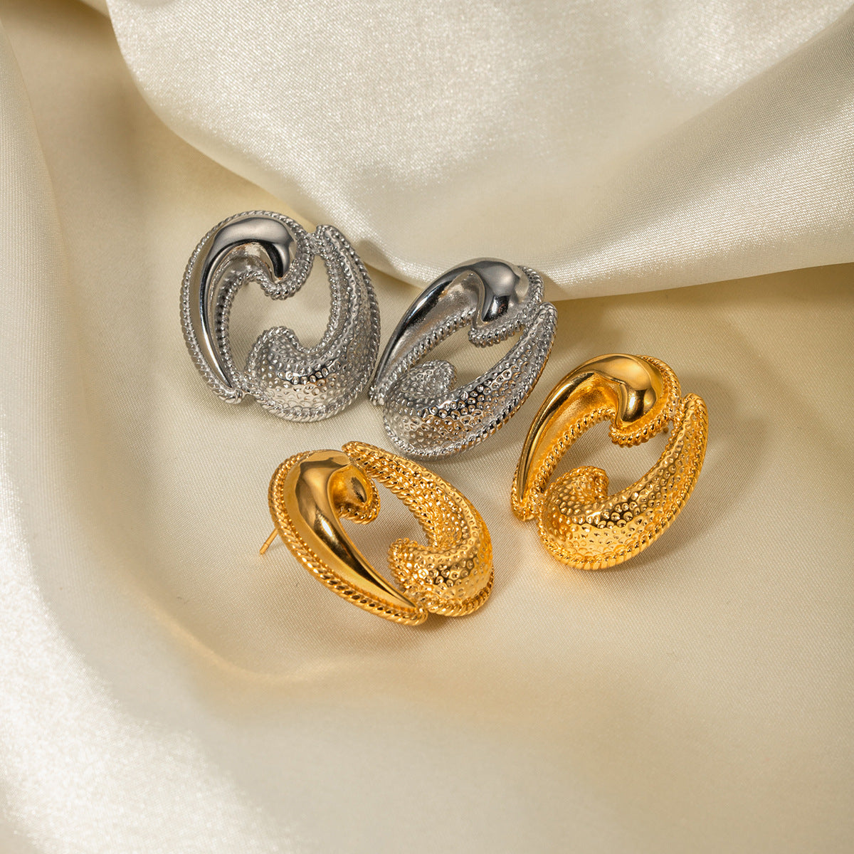 Gold Yin & Yang Earrings