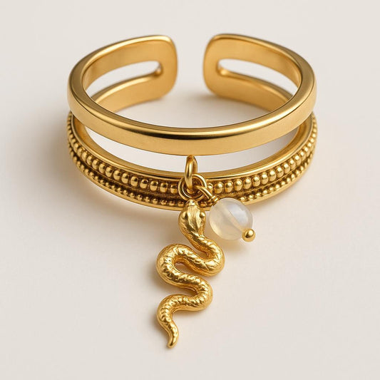 Snake Pearl Charm Ring FOR WOMEN ONLINE IN DUBAI | UAE