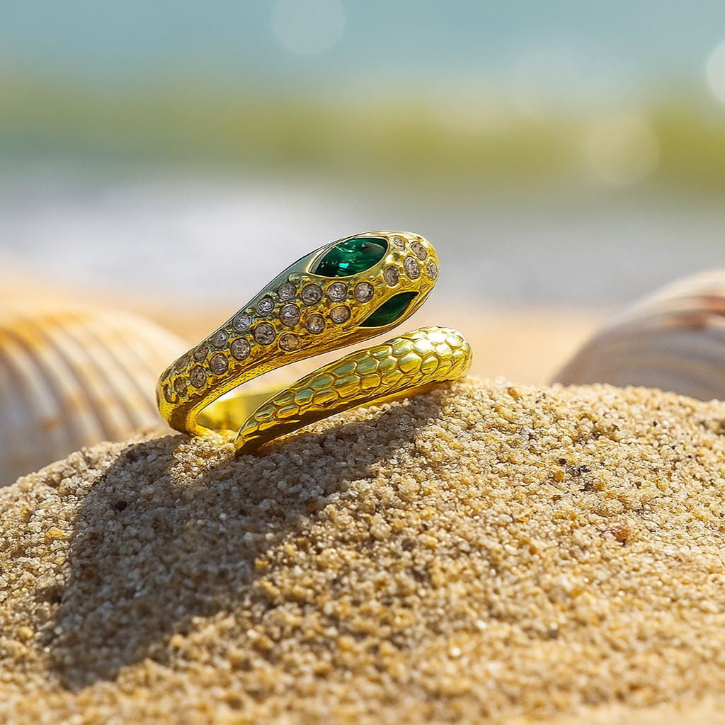 Gold Plated Snaky Ring jewelry FOR WOMEN ONLINE IN DUBAI | UAE