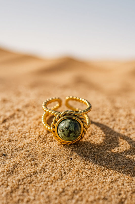 GREEN STONE RING FOR WOMEN ONLINE IN DUBAI - XIJEWELS